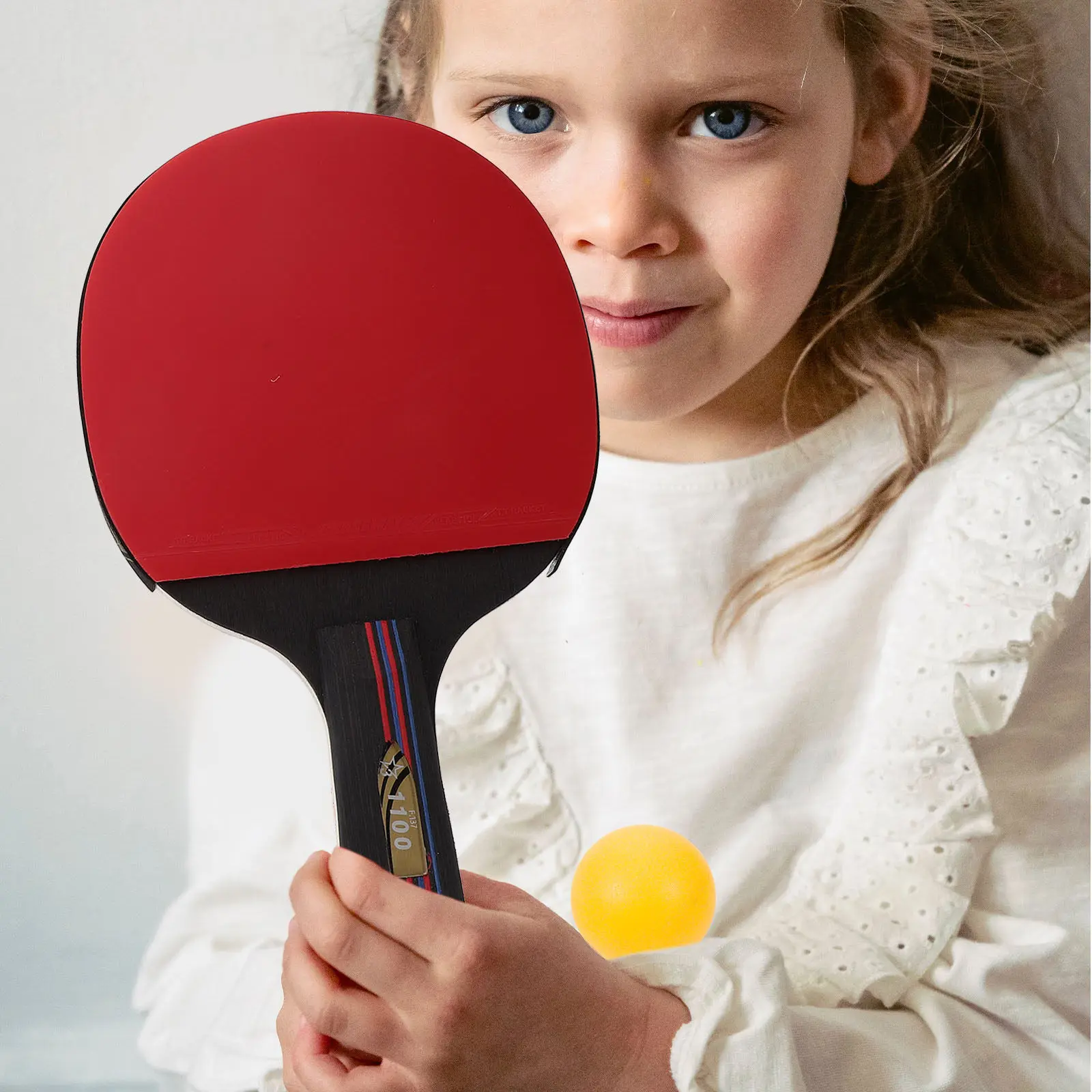 

1 Set Professional Table Tennis Kit Durable Table Tennis Racket Pong Rack Bat Racket for Outdoor Player Training (Straight