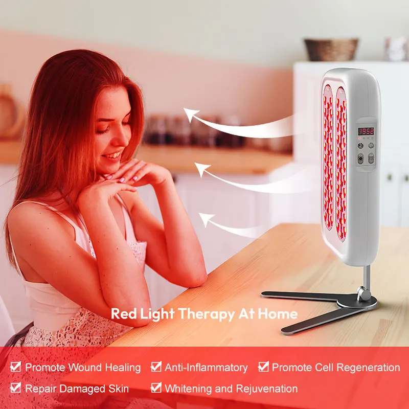 Best 660nm 850nm 590nm 415nm Infrared Red Light Therapy Device At Home LED Lights Panels For Skin Tightening