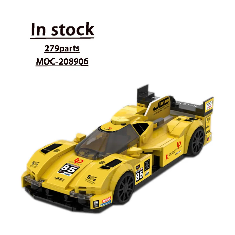 

MOC-208906 Желтый новый маленький спортивный автомобиль, гоночные строительные блоки, модель 279, детали MOC, креативные строительные блоки для мальчиков и детей на день рождения, игрушки