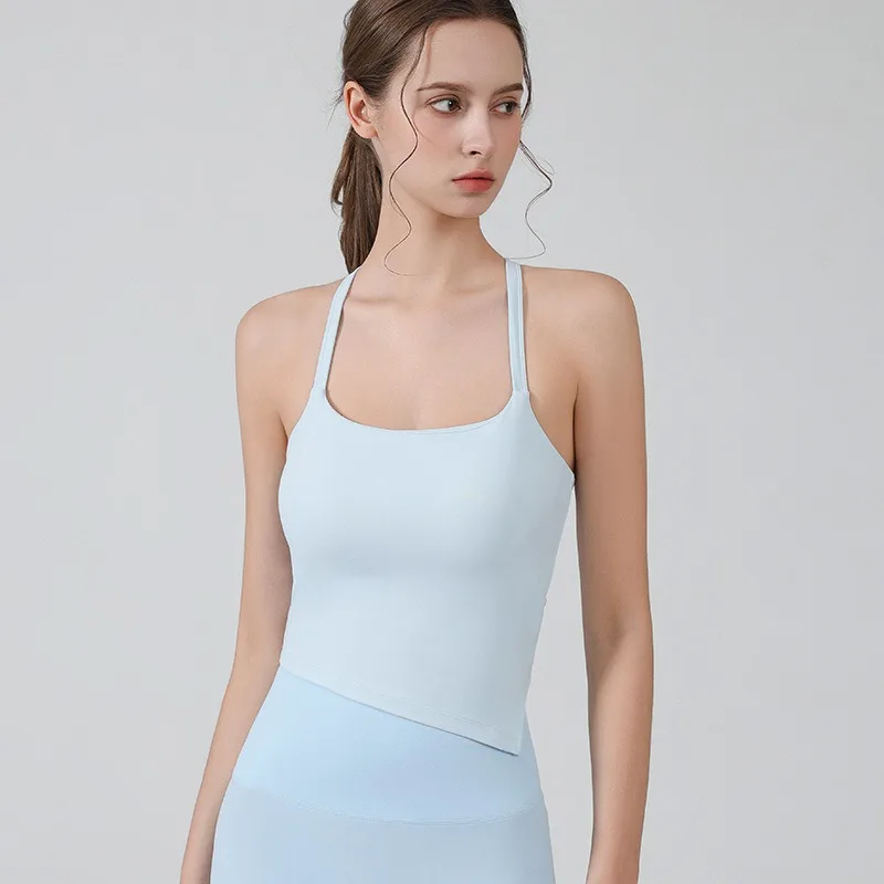 المرأة مثير الظهر ضمادة الصليب سترات رياضية مع منصات الصدر اللياقة البدنية المحاصيل القمم تجريب تانك القمم حمالات الصدر الرياضية اليوغا قمصان رياضية