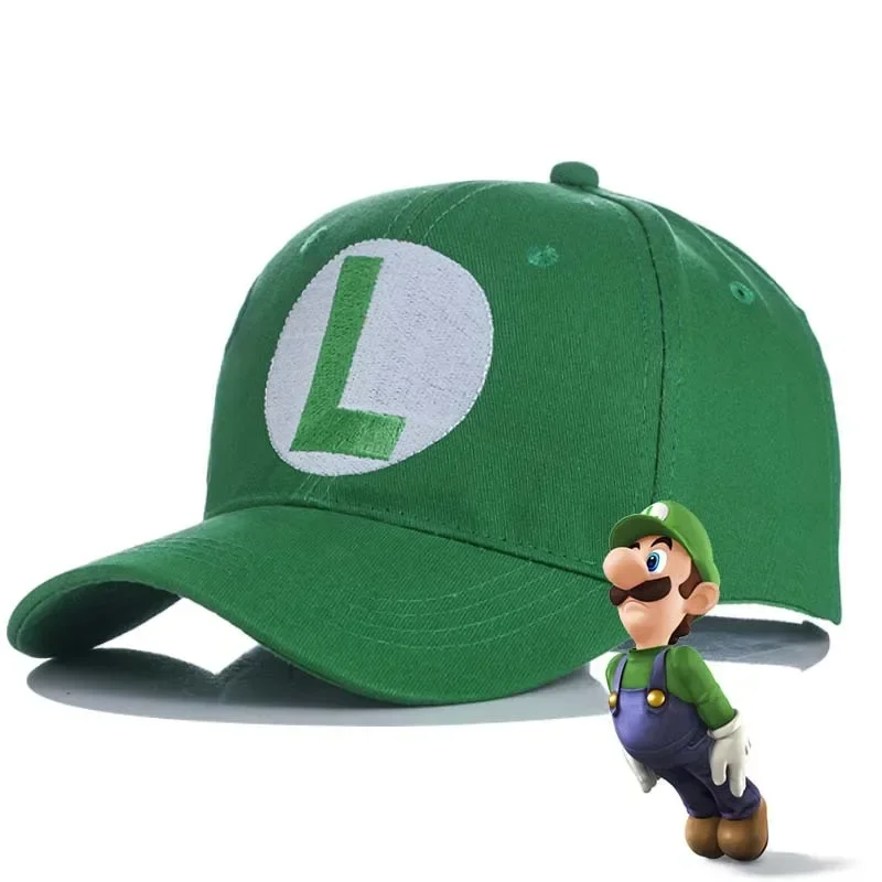 Super Mario Embroidery Baseball Cap Mario Bros Sun Hat Mario Luigi Anime Figures Toys Cartoon Trend Character Caps Kids Toy Gift