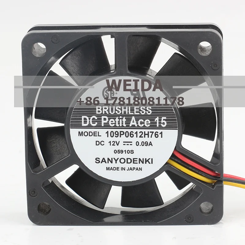 

Оригинальный Sanyo 5 В 24 В 48 В постоянного тока 12 В 0,09 А AC EC 6015 60X60X15 мм 6 см бесшумный инвертор шасси трехпроводной 109P0612H761 охлаждающий вентилятор