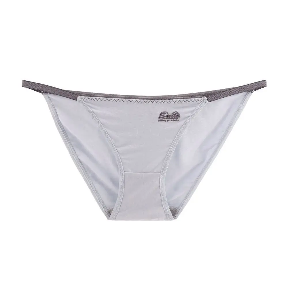 Cuecas sem costura cinto fino lei cintura para meninas algodão virilha coreano cuecas tangas calcinha feminina
