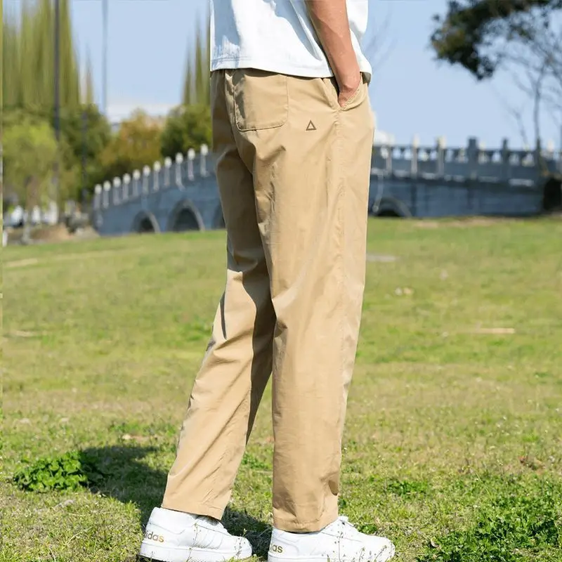 Herren Outdoor Freizeithose Wasserdicht Schnelltrocknend Herbst Trendige Dreiecksmarkierung Amerikanischer Stil Wandern Bergsteigen Freizeit