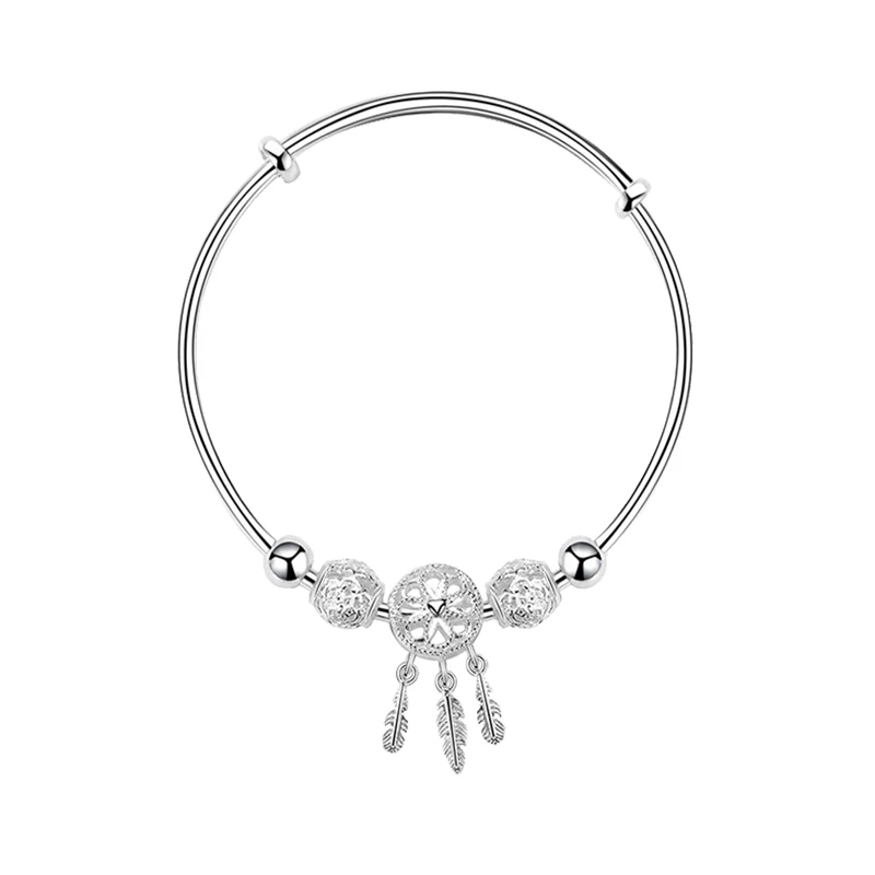 S925 Silver Bracelet Women's Dream Catcher Bracelet Silver Premium Element Ring Bracelet Hand Jewelry Silver