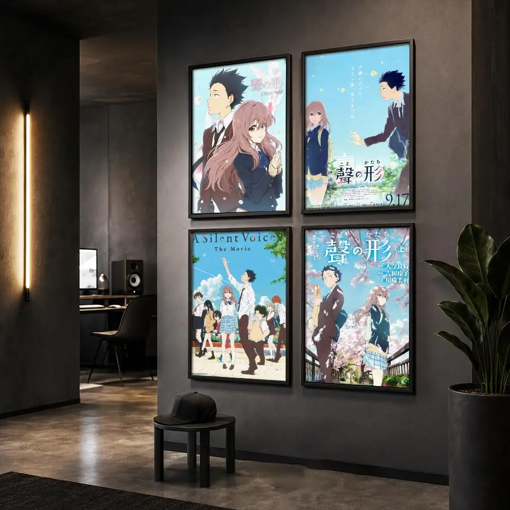 A Silent V-Voice Anime Poster HD Home Wall Stickers House Hallway Living Room Bedroom Bar Office Decor Art Prints