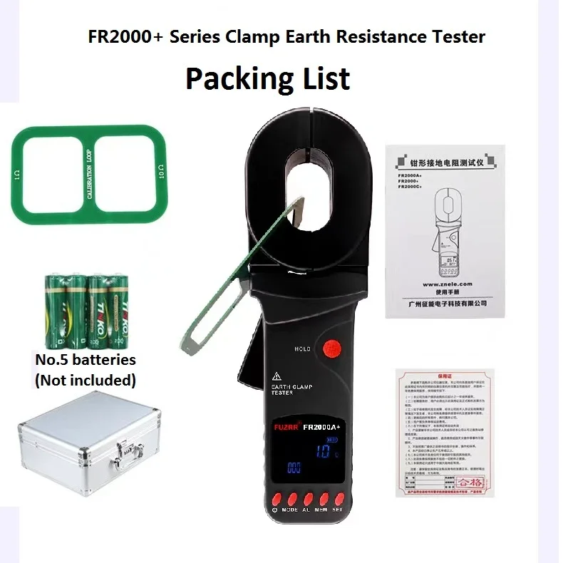 FR2000A+ FR2000B+ FR2000+ FR2000C+ Multifunction Ground Earth Resistance Meter 0-1200Ω Current 20A Loop Non Contact Tester