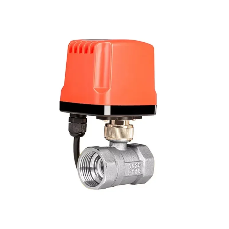 Quick Opening Closing DN25 1in Electric Two-way Ball Valve Normally Closed Threaded High-flow Stainless Steel Valve Water OEM