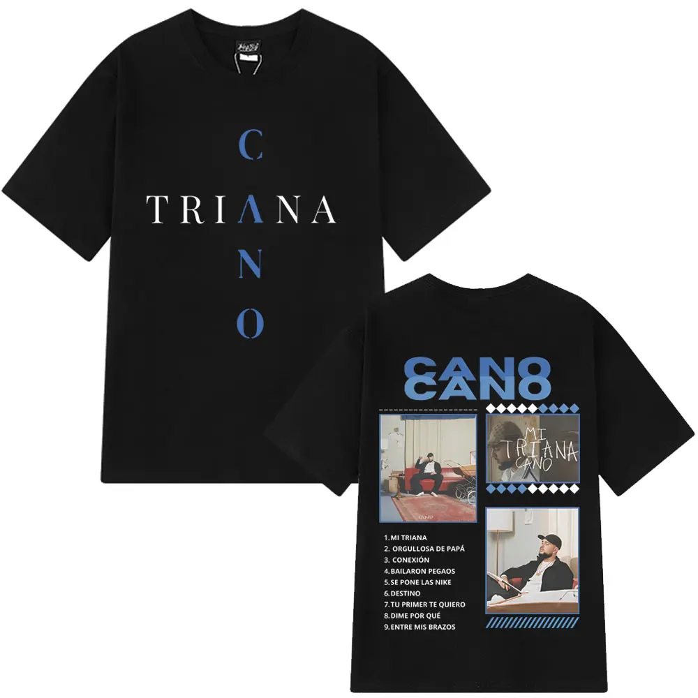 Rapper Cano Triana Tour 2025 Merch Gothic Punk T Shirt Men Women Fashion Hip-hop T-shirt OHigh Quality Unisex Cotton T Shirts