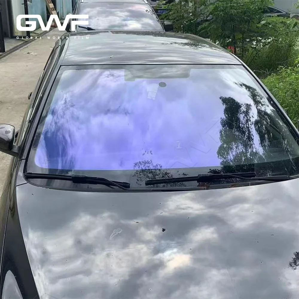 GWF Hot Selling Chameleon Coloured Car Window Tint Film 80% VLT Red Purple Color Tint Film Chameleon Car Window Film