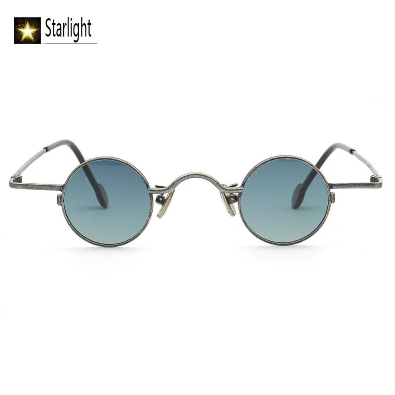 

Поляризованные солнцезащитные очки для пляжа, унисекс, для маленького лица, металлические, ретро, круглые, UV400, для путешествий, ширина линз 31 мм