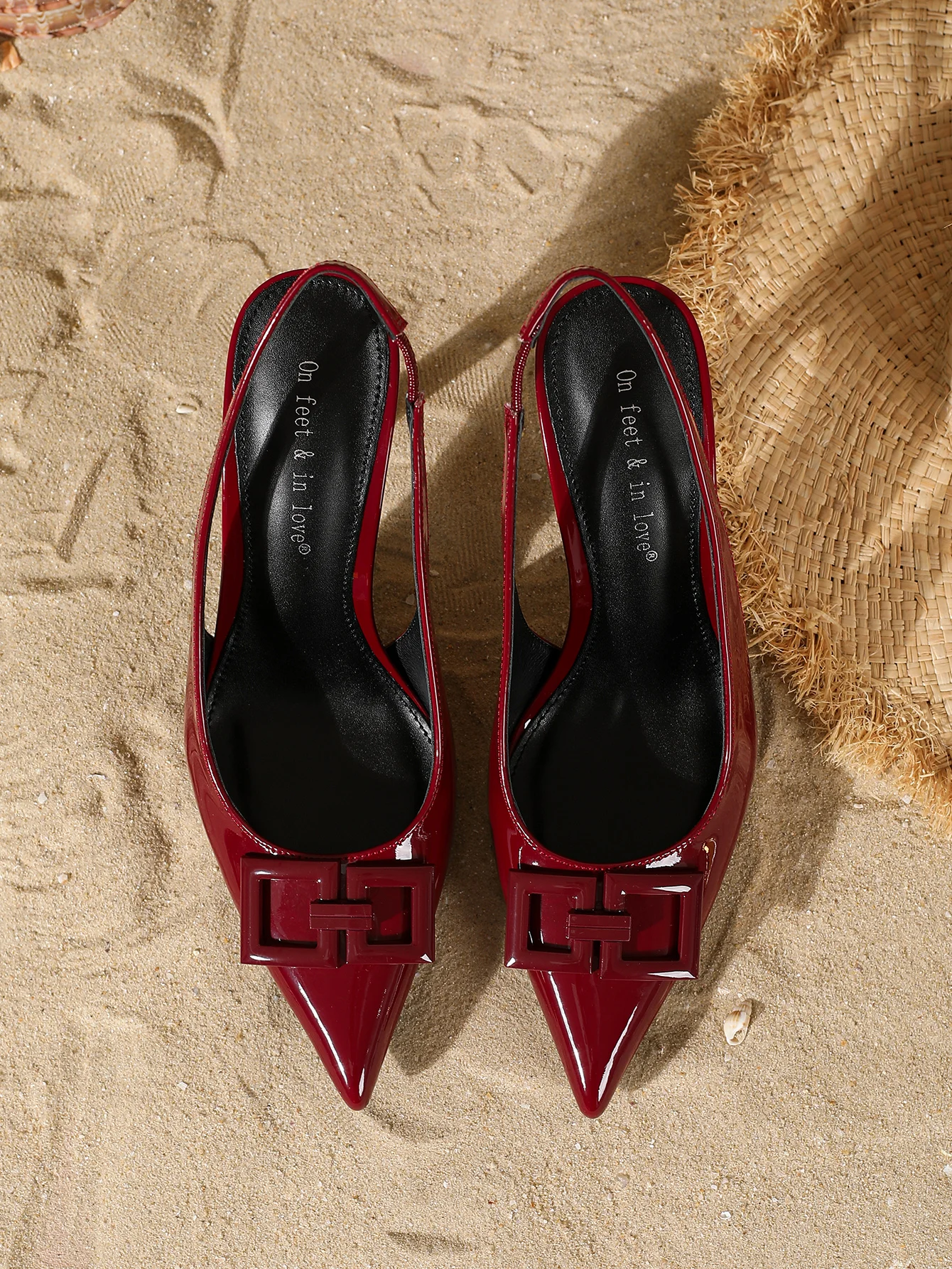 Damenmode Elegante Lackleder-Stilettos mit spitzer Zehenpartie, bequeme, einfache und vielseitige dünne High Heels – Detail 12