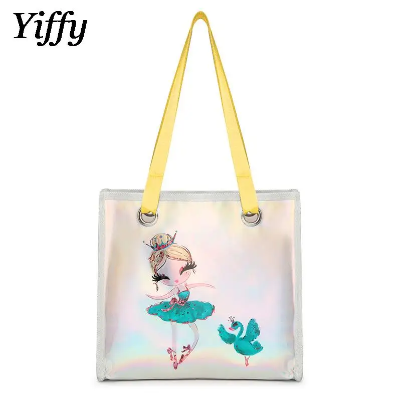  Children's Bag Colorful Laser Dance Bag Handbag Gift Bag Girl Music Handbag Latin Ballet Dance Music Storage Bags