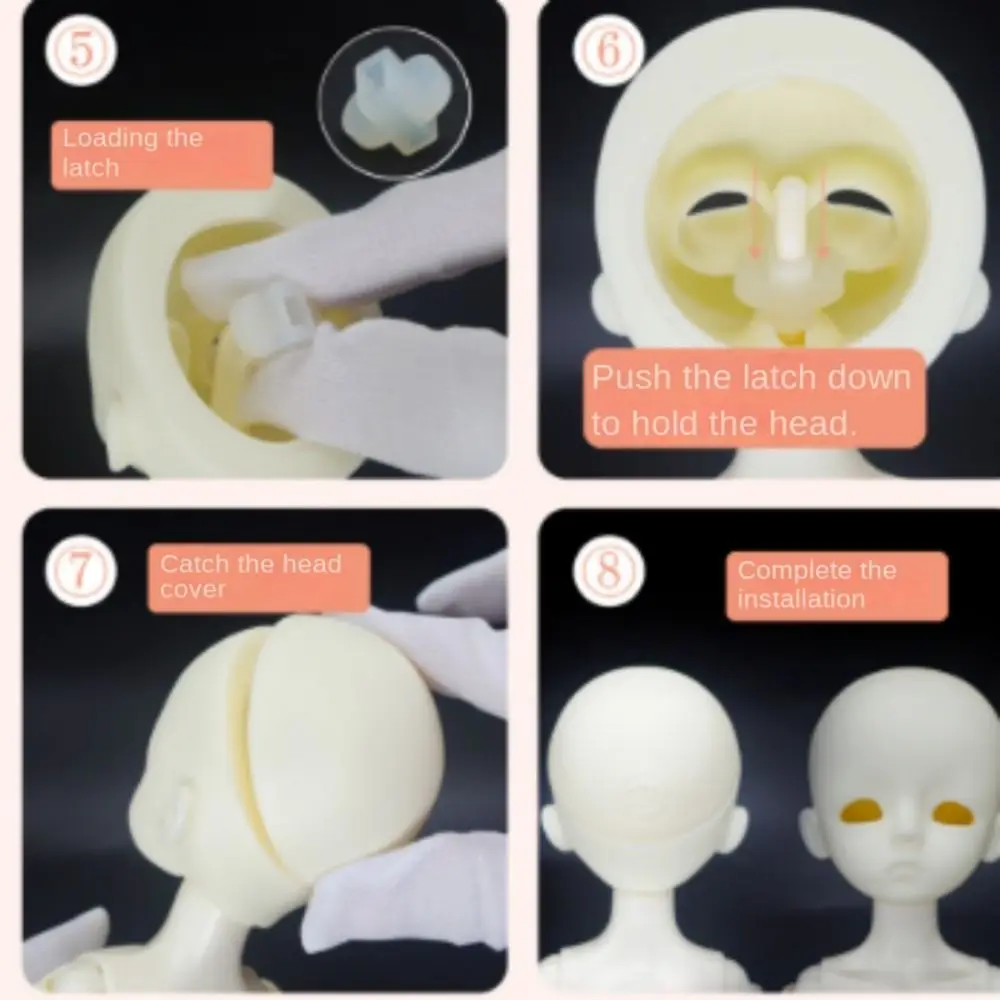 Geburtstagsgeschenk ohne Make-up 1/6 Bjd Body Multi Joints Dress Up Puppenkopf beweglicher weißer/rosa/brauner Puppenkörper DIY handgefertigt