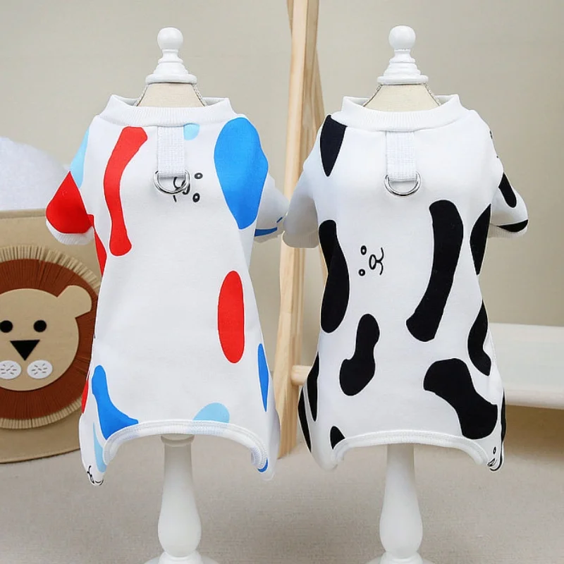 Cute Print Dog Four-Legged Clothes Fashion Dog Jumpsuits Winter Warm Puppy Pajamas Soft Puppy Pajamas Chihuahua Pet Dog Clothes