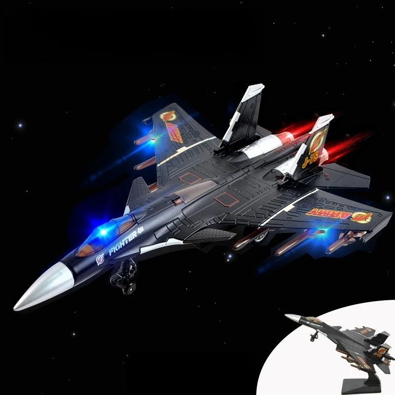 

J-15 Fighter Military Model Fighter Alloy Acousto Optic High Simulation Alloy Toy Ornament Gifts