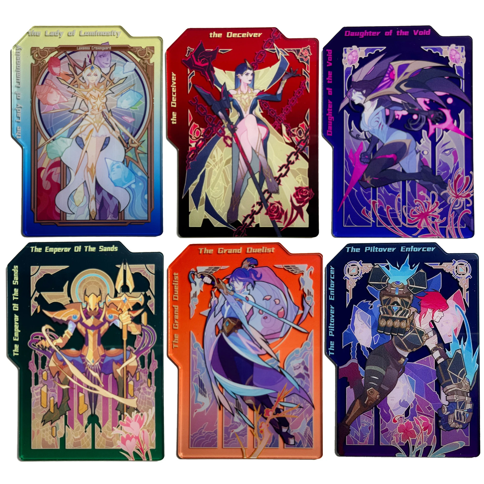 Diy Self Made Cartoon Yone Fiora Laurent Card Divider Acrylic Card Box Baffle Card Box Divider Card Box Baffle Gift Toys