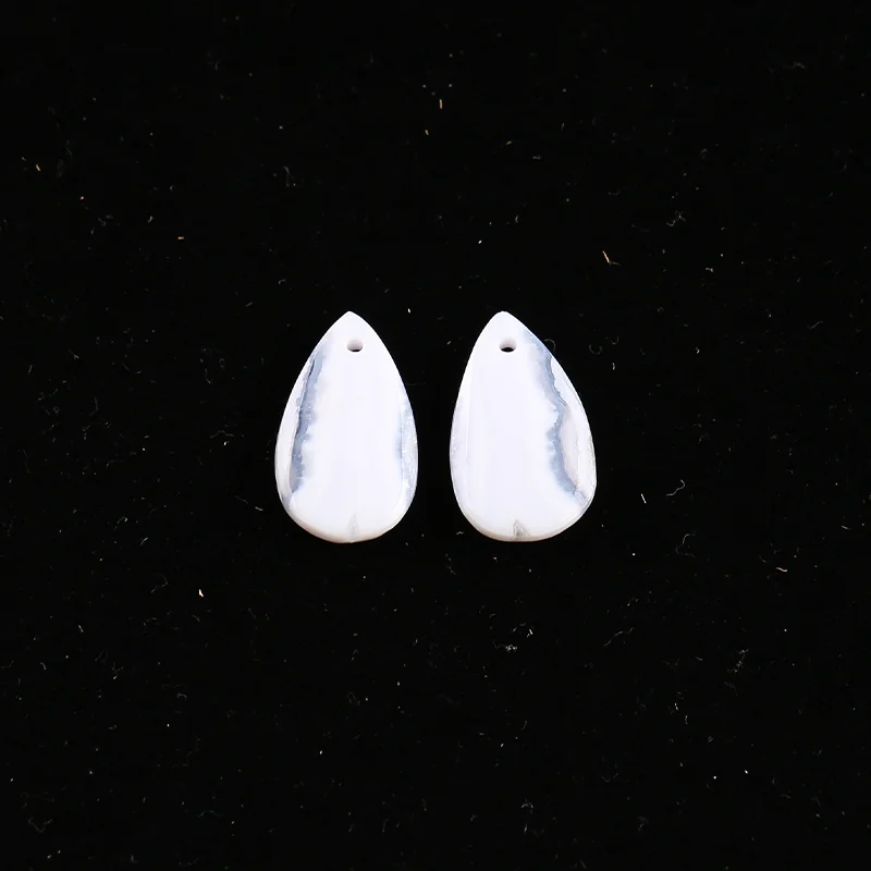 B&F Blue Lace Agate Earring Beads for Jewelry Making, Handmade Natural stones beads, Stones for jewelry Making Supplies