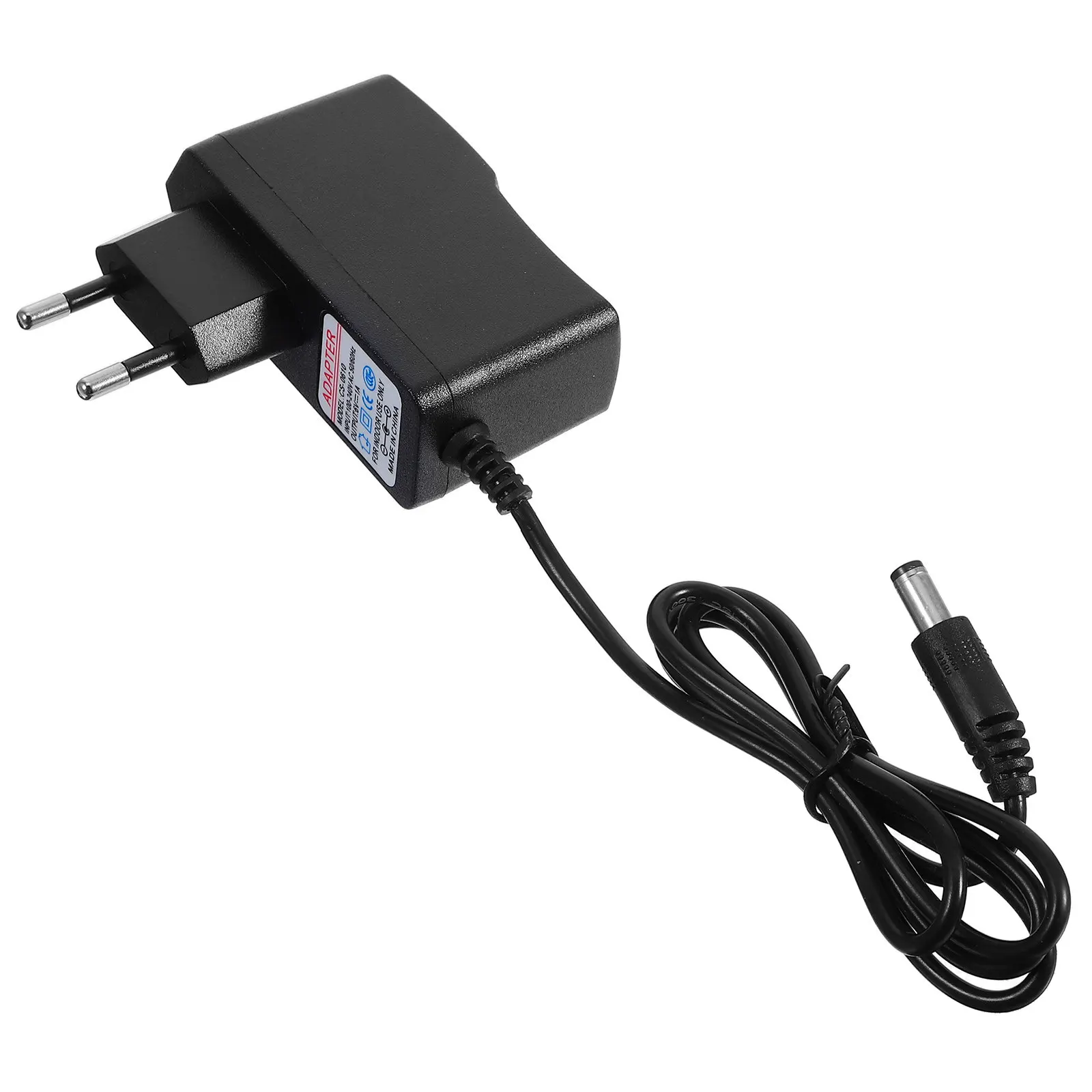 Black 6V 1A Power Adapter 5.5mm X 2.1mm Eu Plug High Performance Ac Adapter for Devices Requiring 6V 1A 220-240V 50-60Hz -10 to
