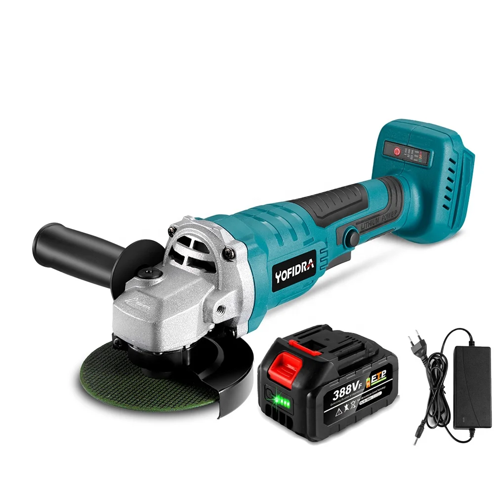 

100mm Brushless Electric Angle Grinder 30000rpm 3 Gears Cordless Grinding Polishing Cutting Tool for Makita 18V Battery