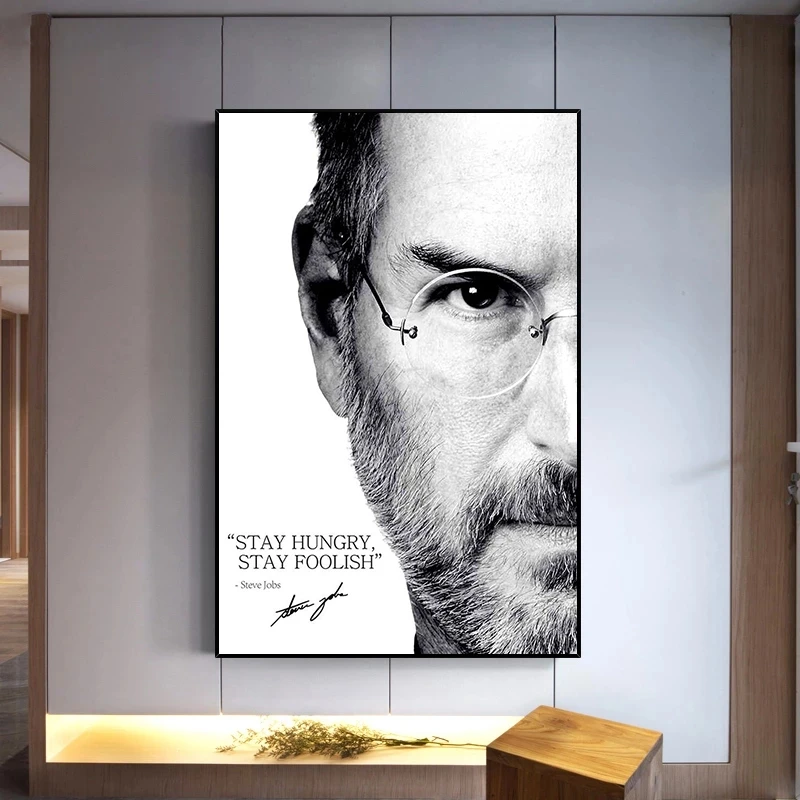 Jobs Steve Classice Canvas Painting Figure Portrait Wall Art Posters and Prints Modern Wall Pictures for Living Room Home Decor