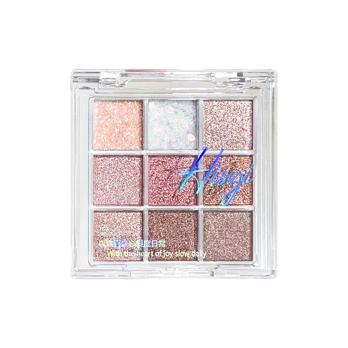 パール、ファインスパークル、レイヤブルシマー、明るいグリッター、鮮やかな色を備えた9色アイシャドウパレット 新しいソムブラス・デ・オホス