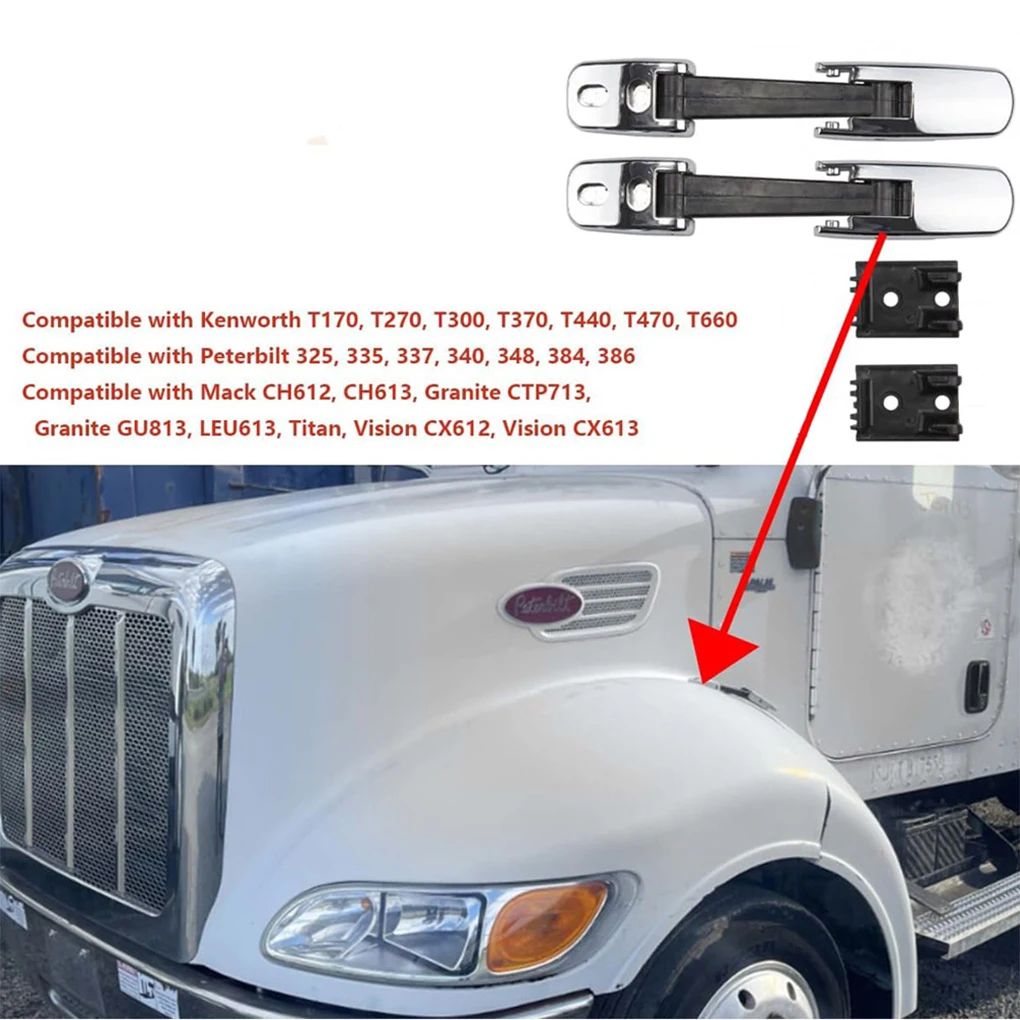 1Pair Hood Latch Compatible with T170 T270 T330 T370 T660 School Bus T370 T660