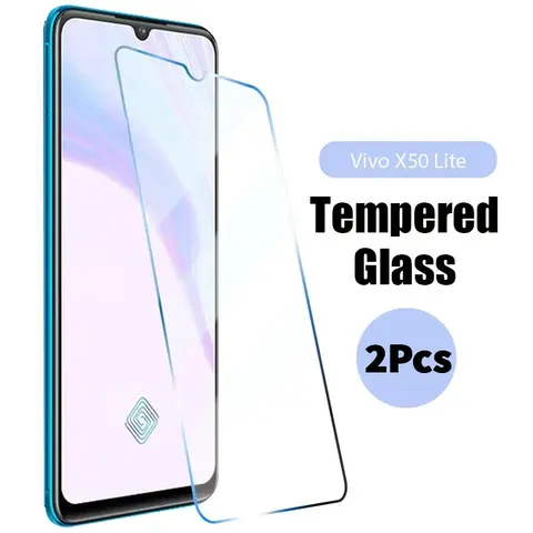 2Pcs Transparent Protective Glass For Vivo IQOO Neo Nex A S S1 Pro S6 5G X23 X27 X30 Pro X50 Lite Z1i Z3i Z5X Z6 ScreenProtector
