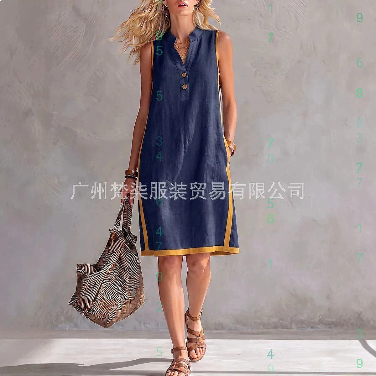 

Summer Striped Sleeveless Dress, Casual Color-Block Jumpsuit Playsuit Overall for Women