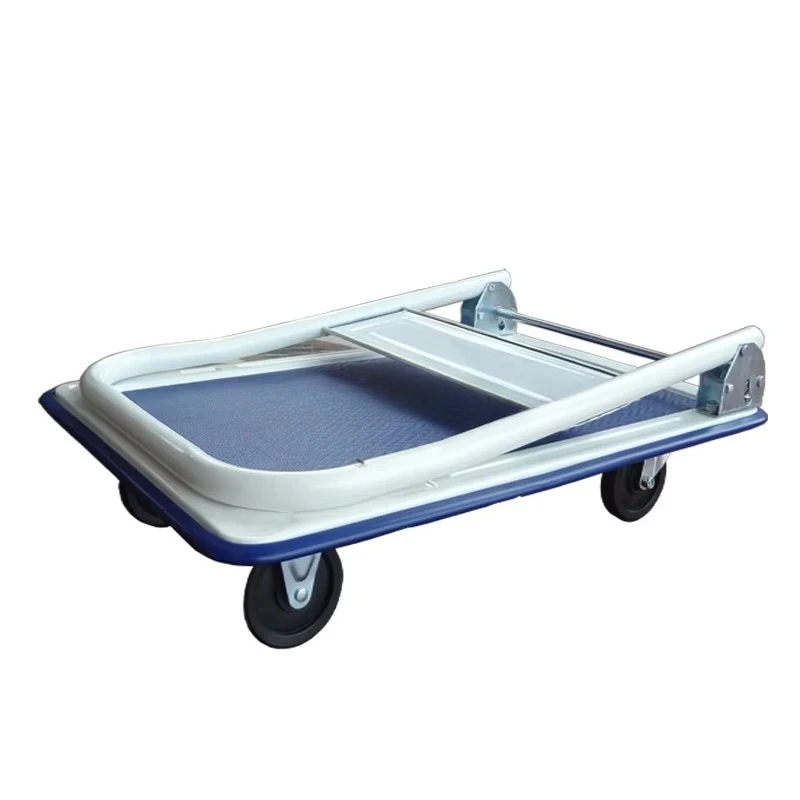 

Настраиваемая четырехколесная пластиковая складная тележка из полипропилена с грузоподъемностью 150 кг, твердая колесная платформа для домашнего использования, поддержка OEM