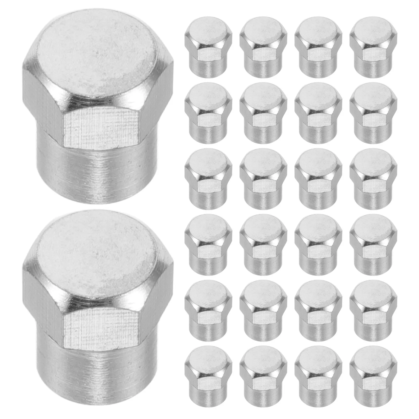 40Pcs Tire Valve Stem Caps for Cars Suvs Trucks Silver Universal Auto Tire Caps High Seal Dust Proof Valve Stem Covers