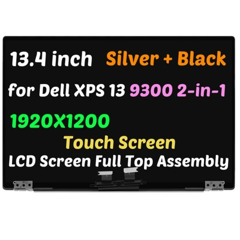 

A++13.4" for Dell XPS 13 9300 2-in-1 Silver FHD LCD LED Touch Screen Panel Assembly