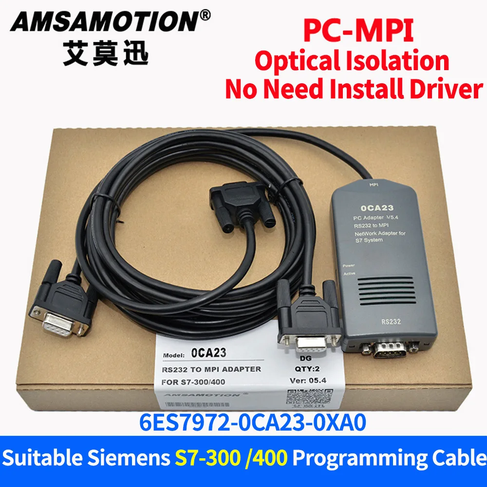 PC-MPI+ Adapter For Siemens S7-300/400 PLC 6ES7972-0CA23-0XA0 Programming Download Data Cable S7-300 S7-400 RS232 To MPI