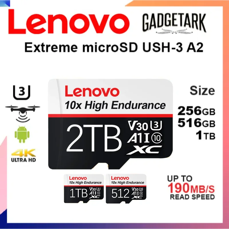 

Lenovo 2TB V10 Speed Micro TF SD Card Great 512GB 256GB 128GB SD Card 1TB Карта памяти для хранения игр Nintendo Камера Телефон
