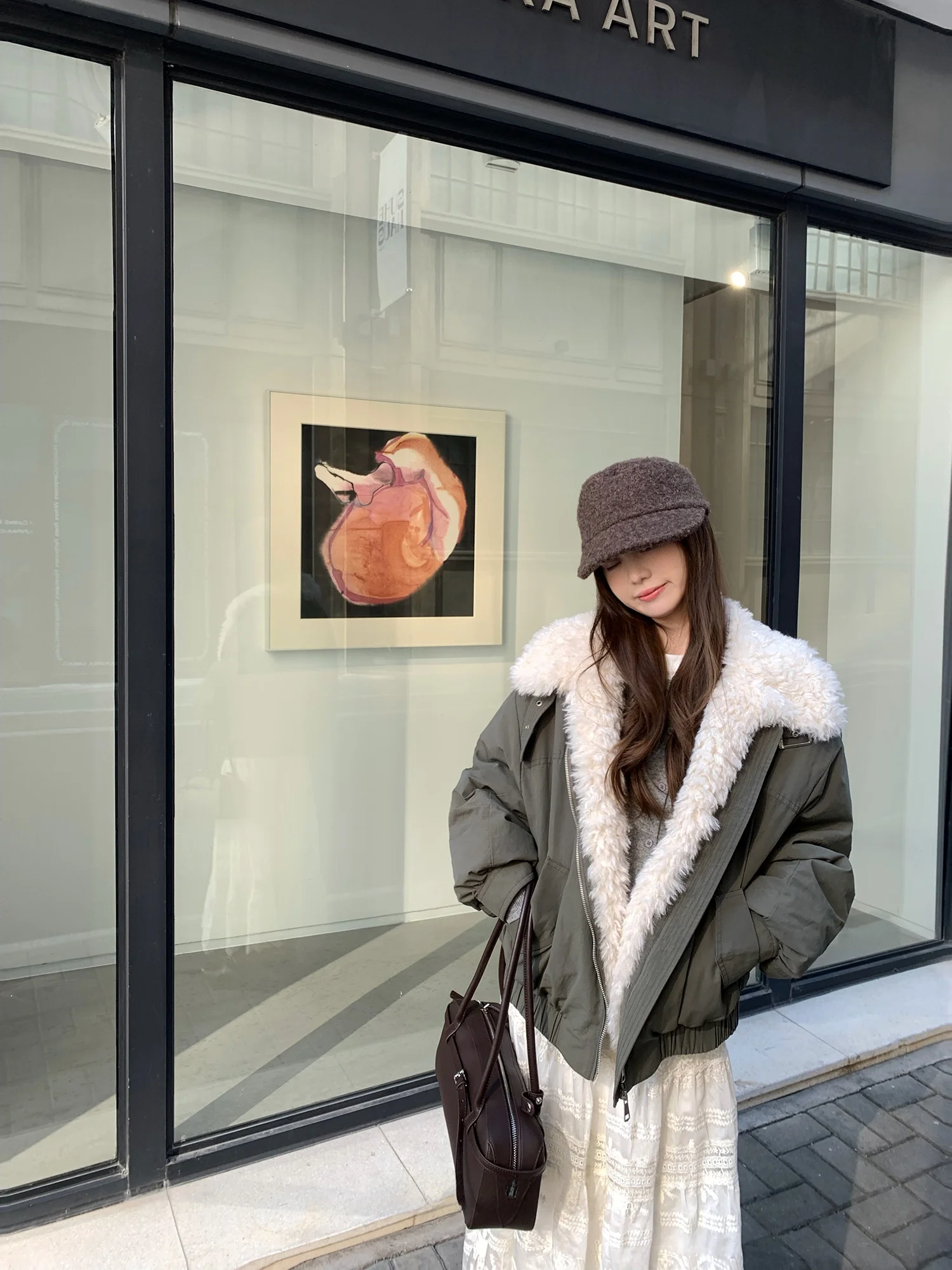 

een Lazy Workwear down Jaet ort Parka Sle Warmth Y Studio Women's Faion Winter Coat Loose Sle Long Sve