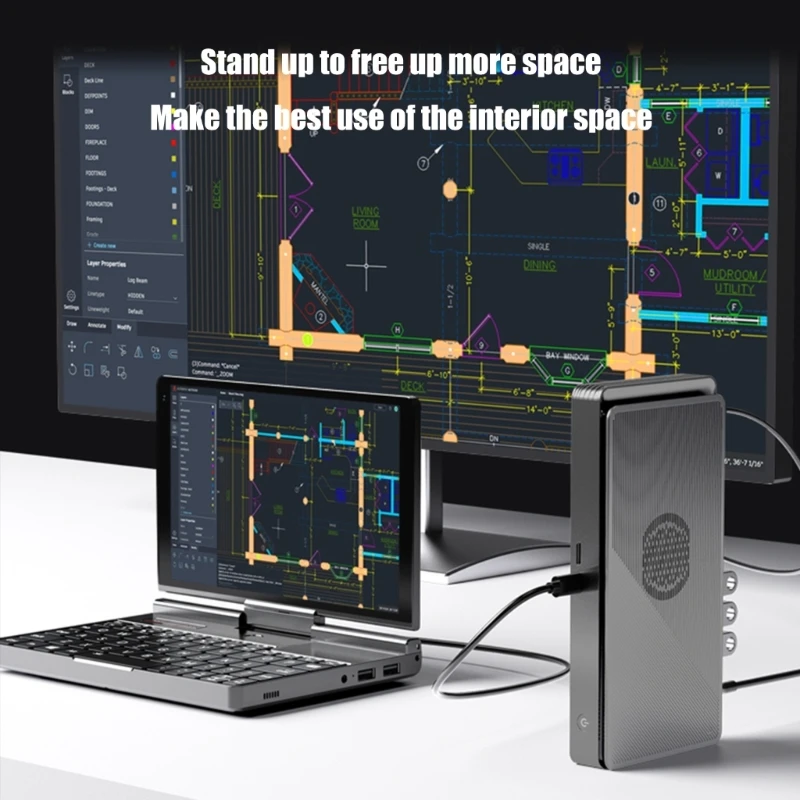 GPDG1 2024 High Performances Gaming Docking Station with TGP Toggles, HDMIcompatible 2.1, and DisplayPort Outputs