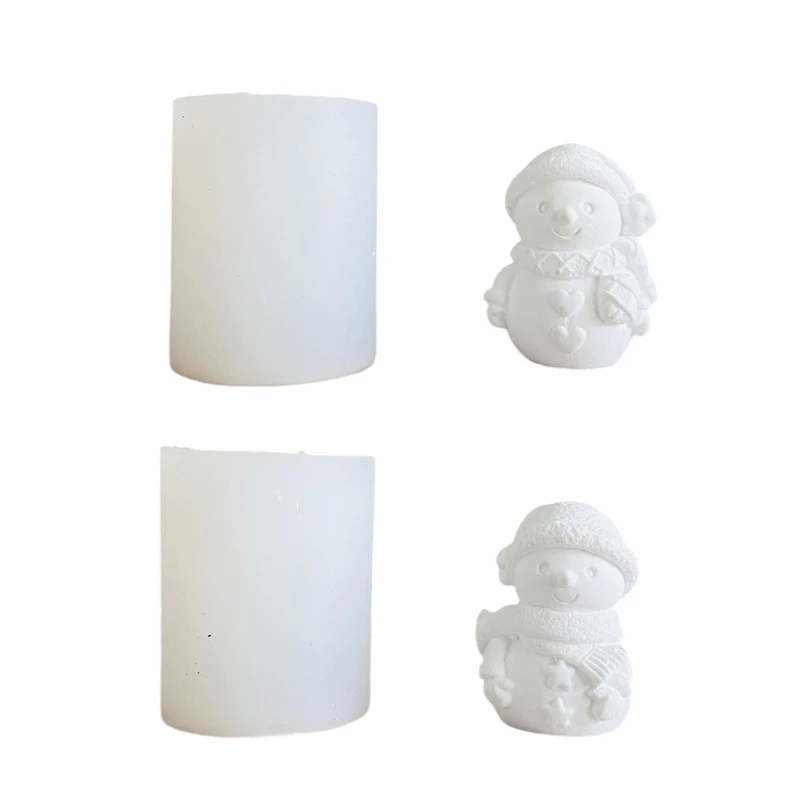 

3D Snowman Mould Soap Molds Silicone Molds Plasters Molds for Holiday