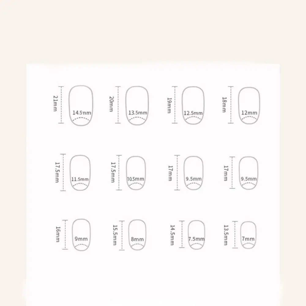 Manicure Unghie finte ovali lunghe Tinta unita Stampa francese sulle unghie Unghie finte semplici staccabili Fai da te