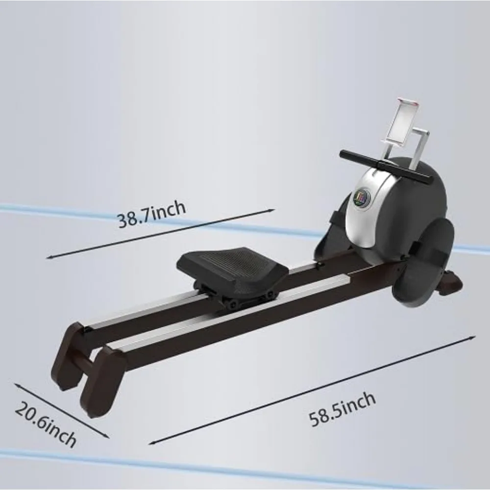 Full-Body Fitness Rowing Machine with Adjustable Resistance for Personalized Home Workouts and Lightweight Design