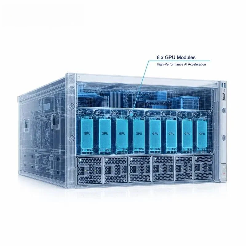 for XFUSION AI Model Training Server FusionServer G6550 V8 10 GPUs Ready Dual Core Turin 9005 6U Rackmount High