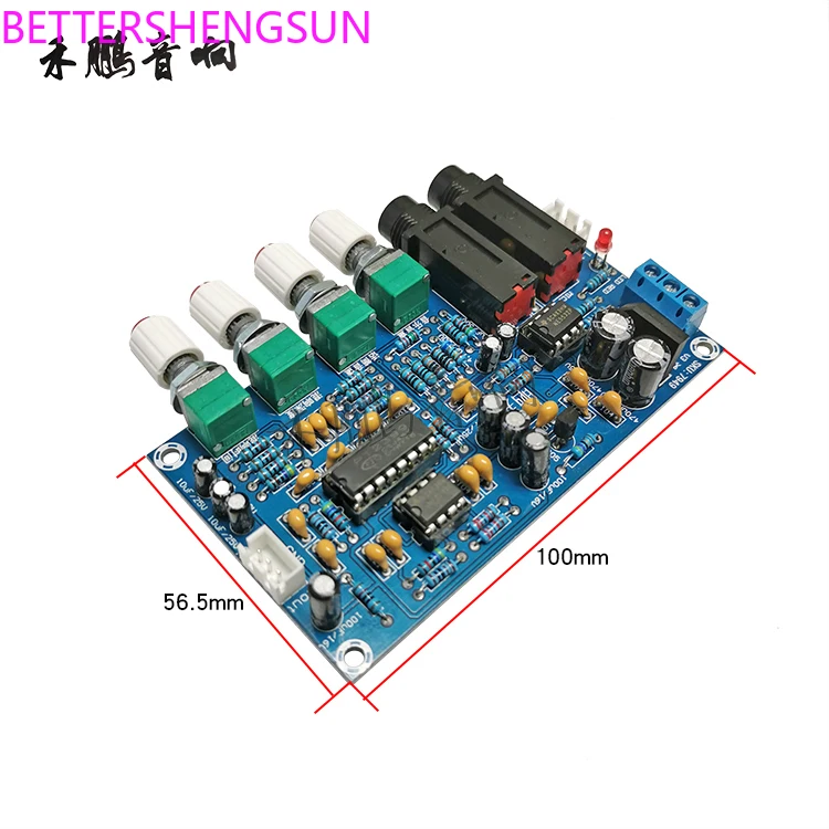 XH-M173 Karaoke Microphone Amplifier Board Karaoke Reverb Microphone Module Karaoke Amplifier Board Module Dual Power Ac12v