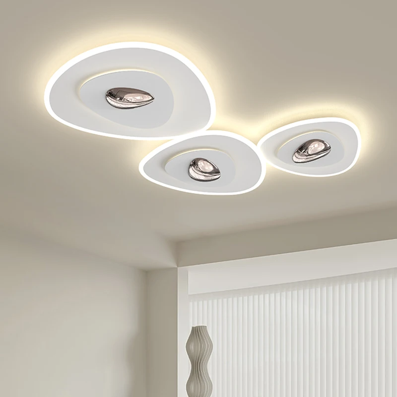 Imagem -04 - Luzes de Teto Ultra Fina Sala Casa Inteligente Lâmpada Nórdico Simples Criativo Moderno Creme Branco Led Fixture Paralelepípedo