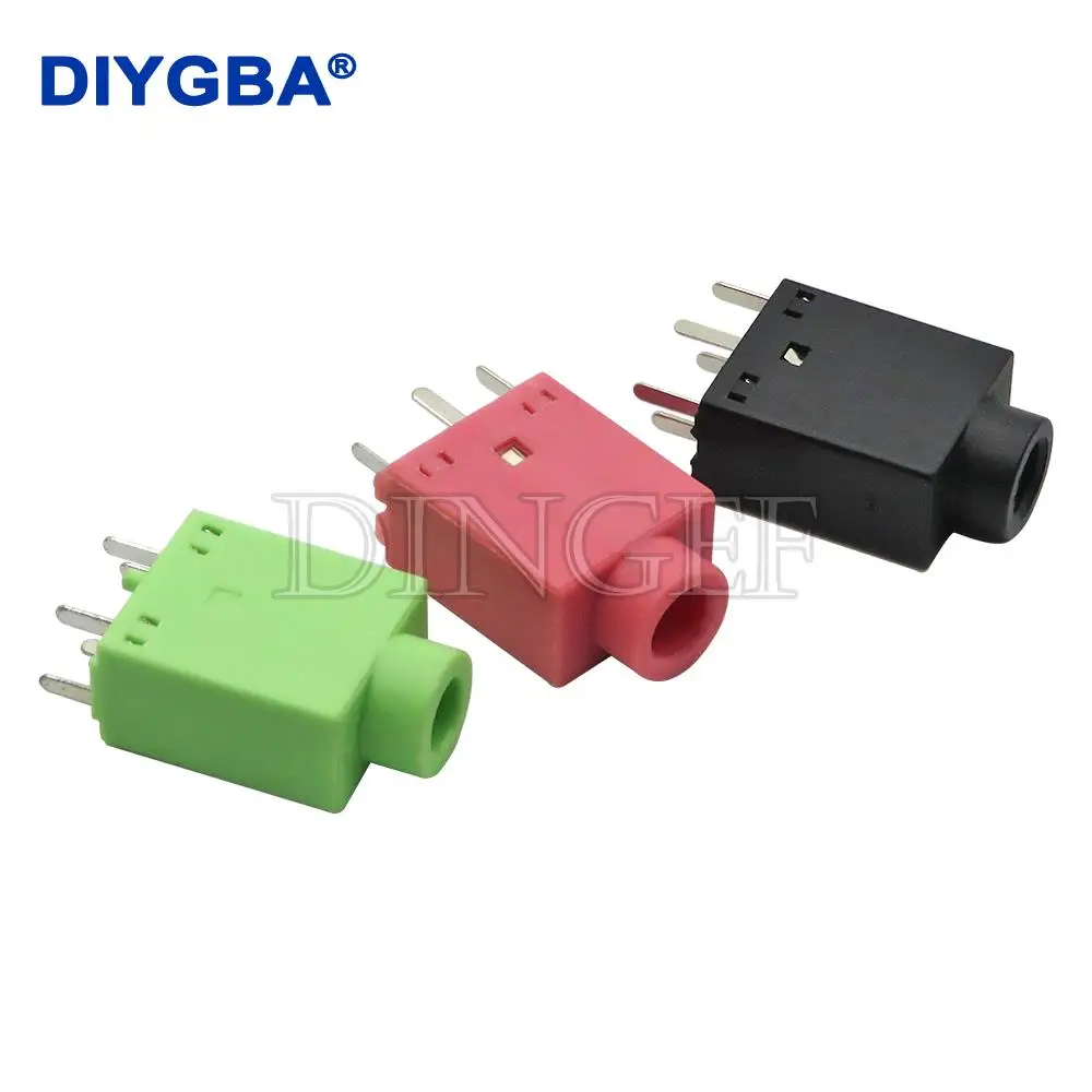 10PCS PJ-358 3.5MM headphone jack socket Connector 180 degree vertical 5PIN PJ358