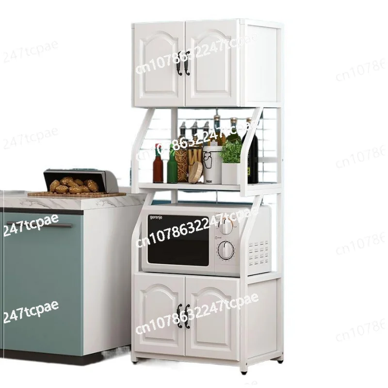 Household Kitchen Shelves Microwave Rack Cupboards Multi-layer Storage Cabinets Side Cabinets Lockers Multifunctional