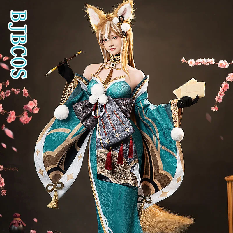 Game Genshin Impact Miss Hina Cosplay Gorou Costume Women Gorou Sexual Transformation Hair Women Cosplay