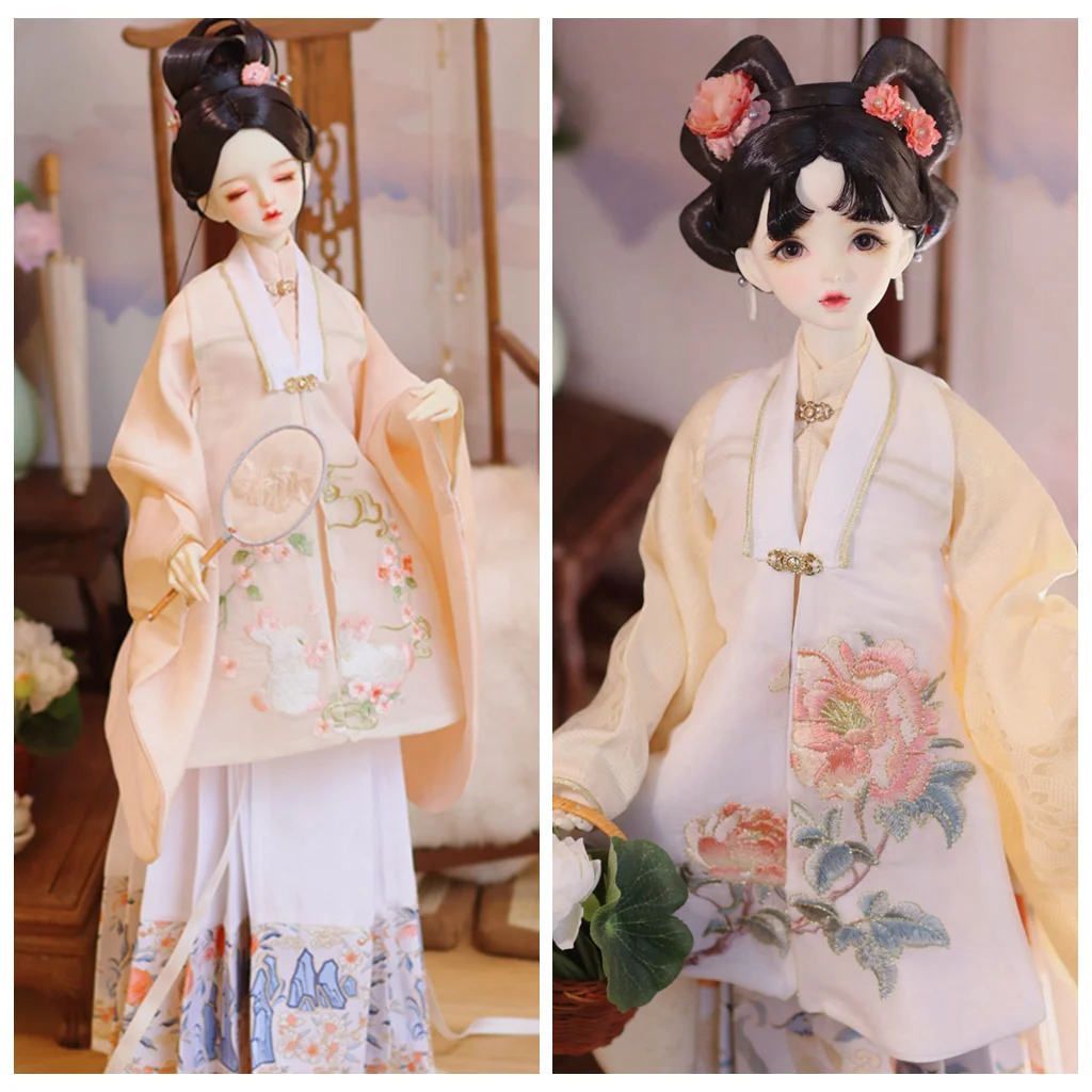 

1/4 1/3 Scale BJD Clothes Ancient Costume Chinese Hanfu Fairy Dress Outfit For BJD/SD MSD SD13 Big Girl Doll Accessories A1250