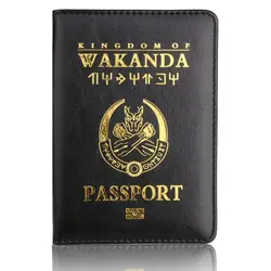 Wakanda Passport Holder Rfid Blocking Pu Leather Protector Asgard Passport Case Travel Wallet Black Covers for Passports