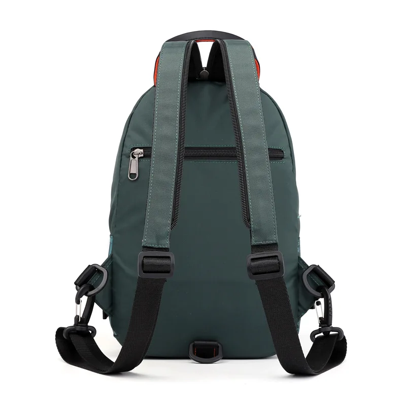 Korean Sle  Double oulder Men's Sports Chest Bag Single oulder Nylon Waterproof for iPad Ultra Light Women's Bag