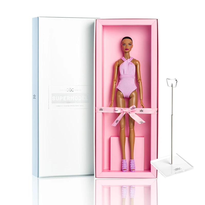 

1/6 Supermodel Doll 32cm Nude Doll With Clothes With Doll Holder Swim Candy Color Series 12 Joint Movable Body and Head DIY Toys