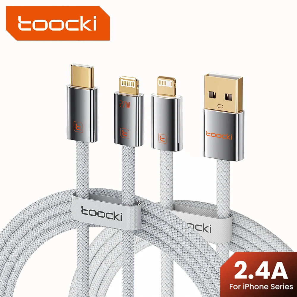 

Toocki USB-кабель для iPhone 14 13 12 11 Pro Max XR XS 8 7 PD 27 Вт Кабель USB C для быстрой зарядки Lightning для iPhone iPad Airpods
